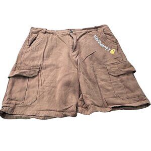 Carhartt Mens Cargo Shorts Brown XL Polyester/Spandex